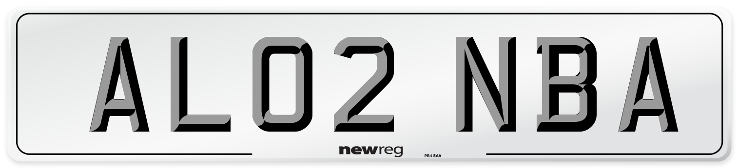 AL02 NBA Number Plate from New Reg